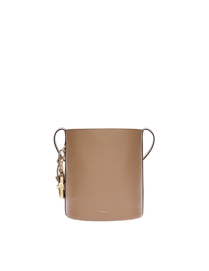 Furla Roxie S Leather Bucket Bag, Toffe Color