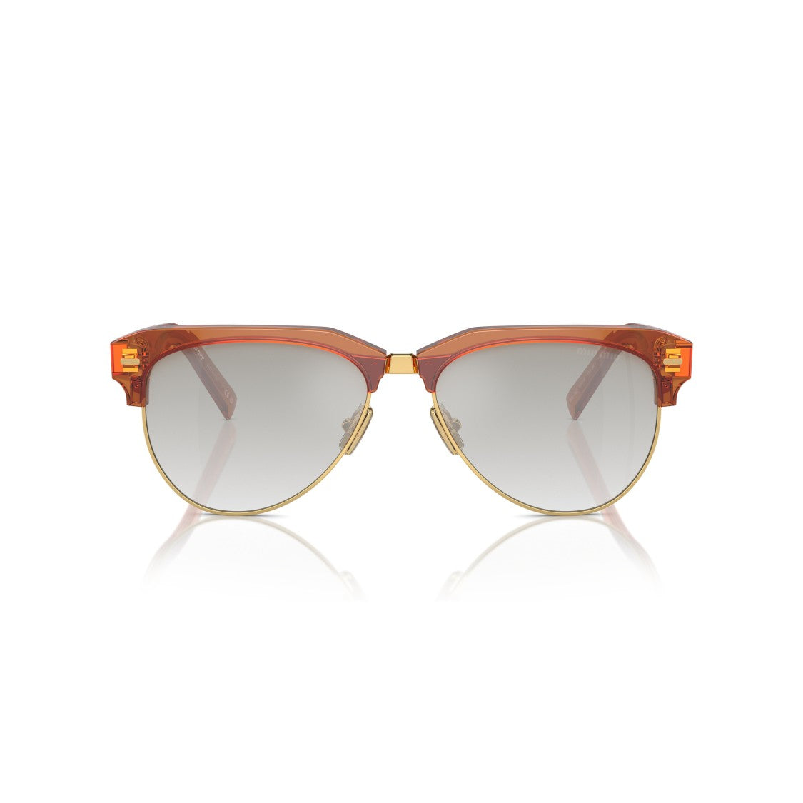 Miu Miu 0Mu 09Zs Translucent Amber Acetate Sunglasses