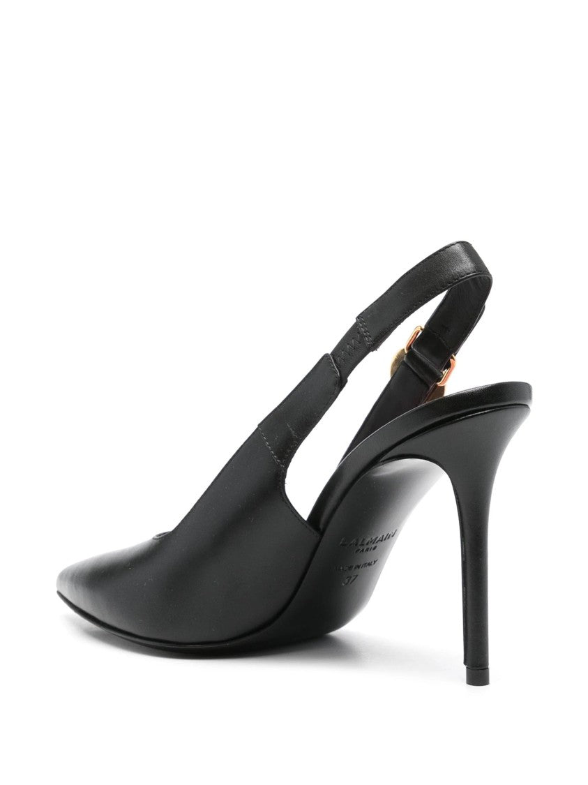 Balmain Pointed Toe Slingback Pumps