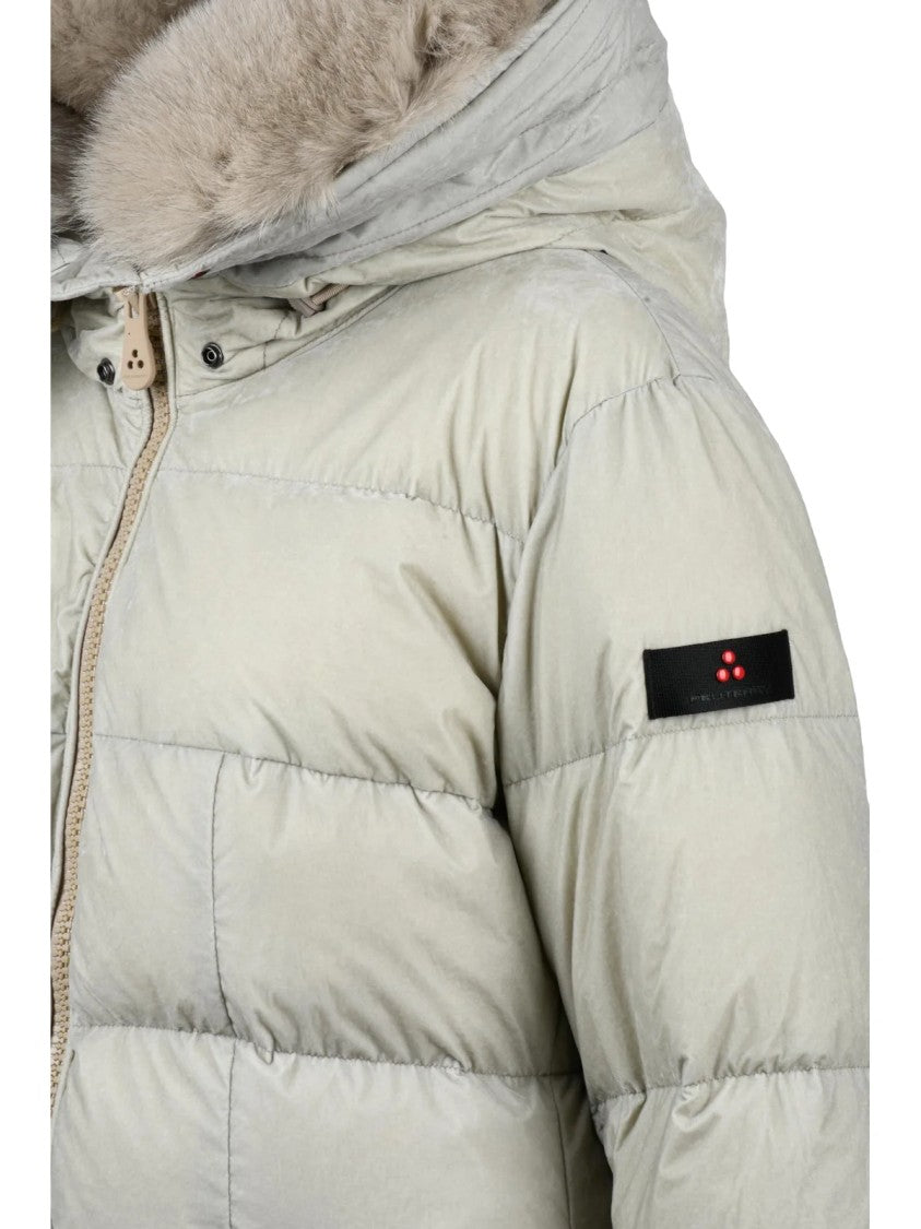 Peuterey White Mandie Fur-Trimmed Down Parka