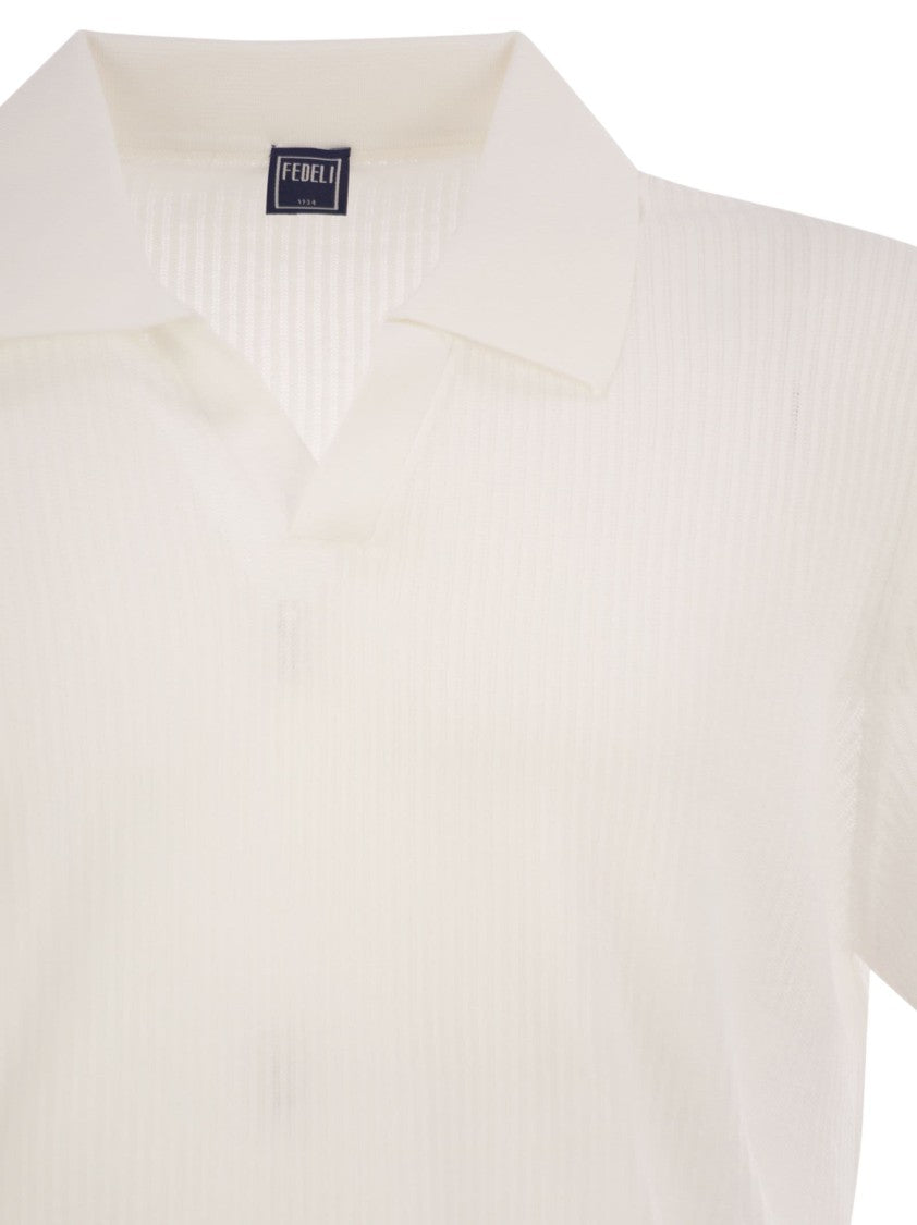 Fedeli Giza Cotton Short-Sleeved Polo Shirt