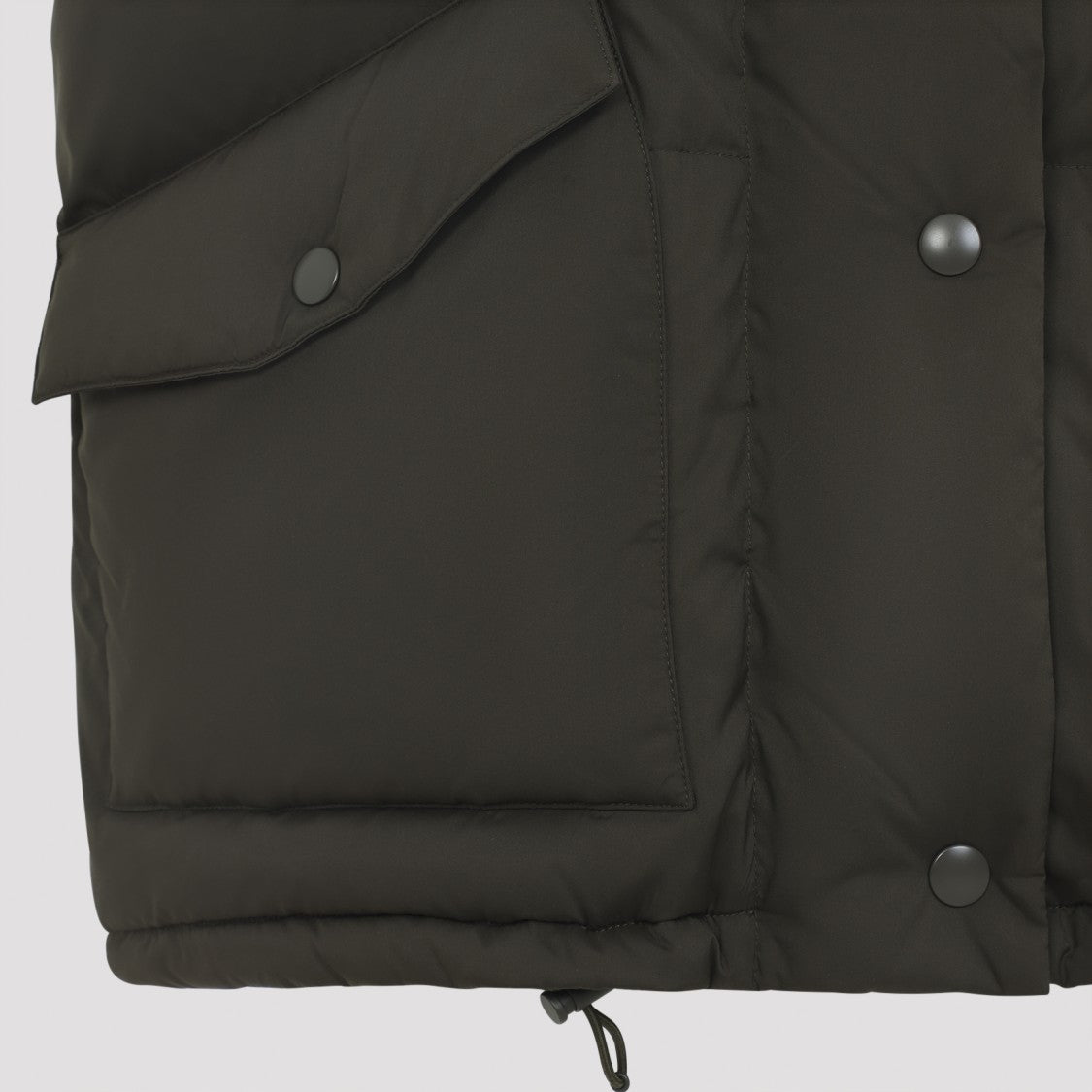 Miu Miu Sleeveless Military Green Recycled Polyester Jacket