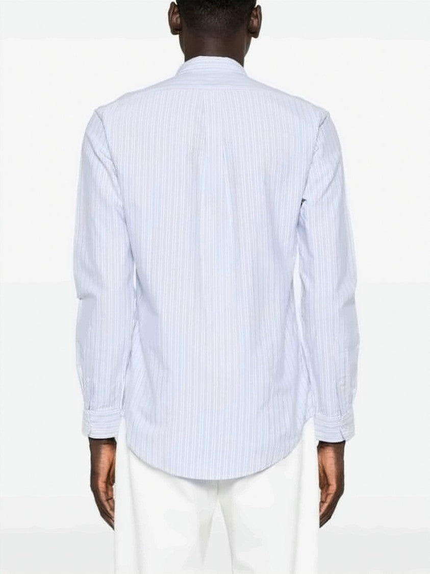 Polo Ralph Lauren Long-Sleeve Button-Up Shirt With Vertical Stripes And Embroidered Logo
