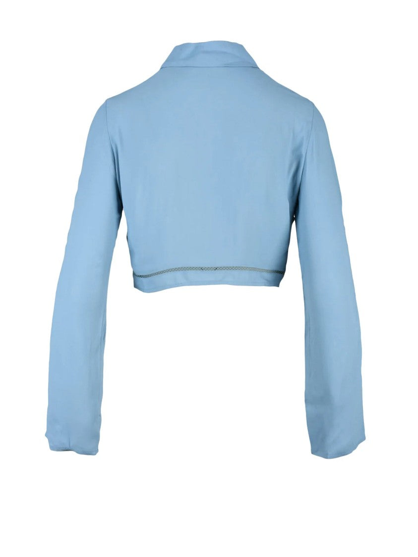 Elisabetta Franchi Blue Viscose Women Short Shirt