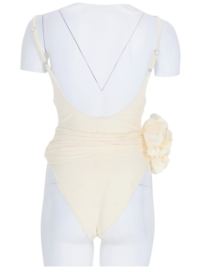 Magda Butrym Embroidered Floral One-Piece Swimsuit