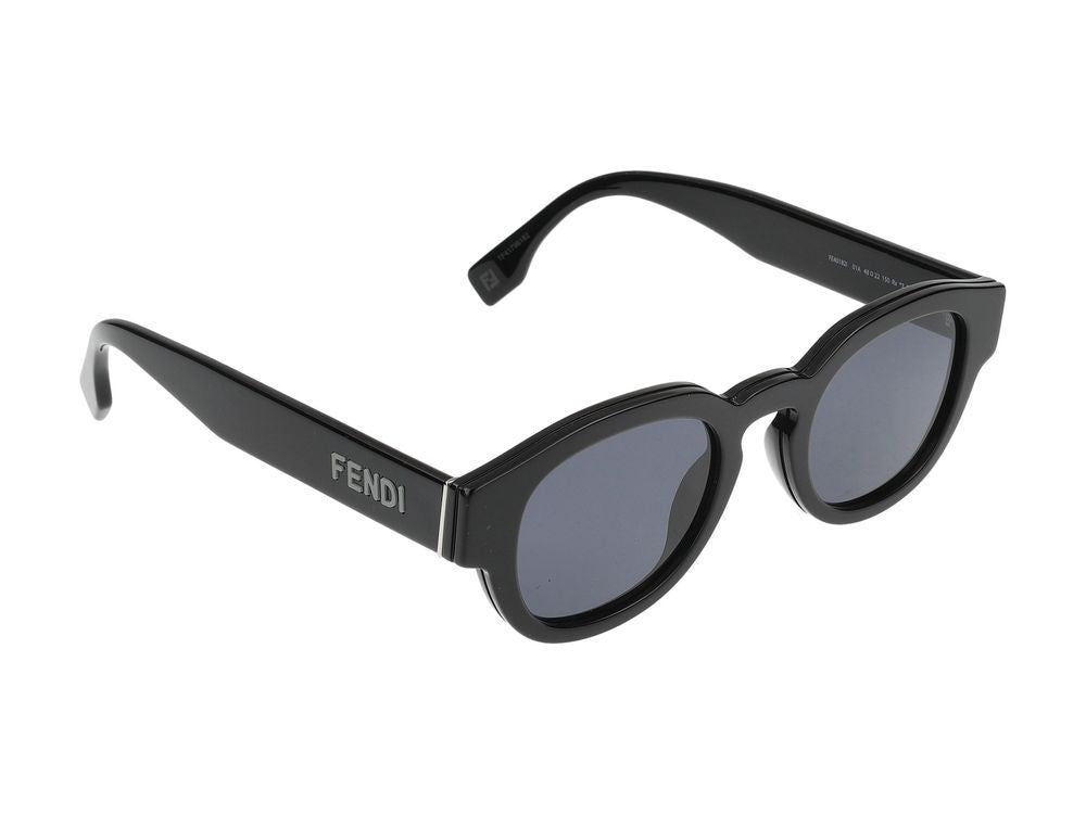 Maison Fendi Black Bold Rounded Sunglasses
