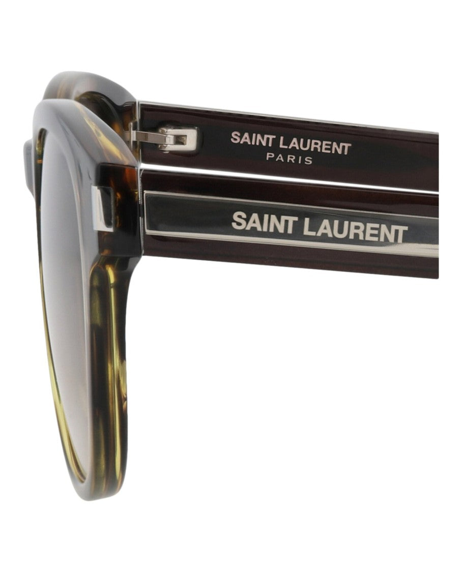 Saint Laurent Round-Frame Recycled Acetate Sunglasses