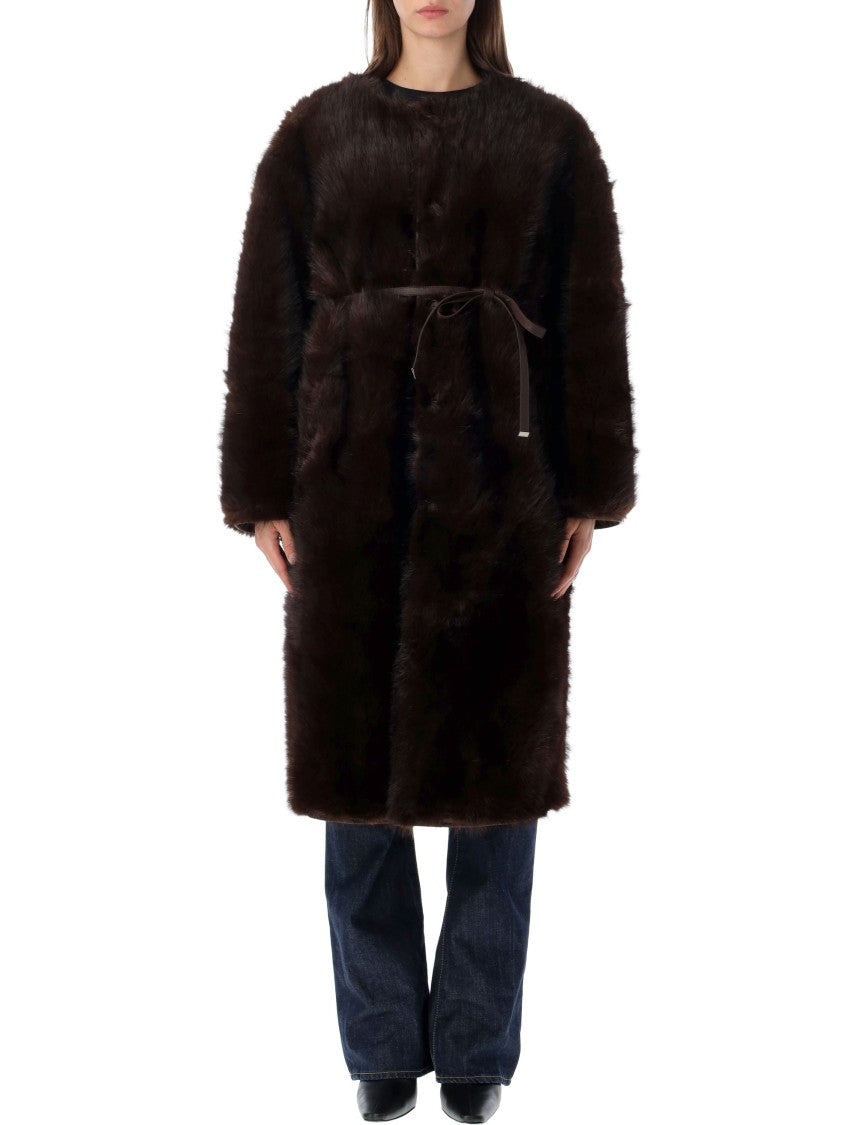 Urbancode Coat Toscana Faux Fur Reversabel Reversible Belted Coat