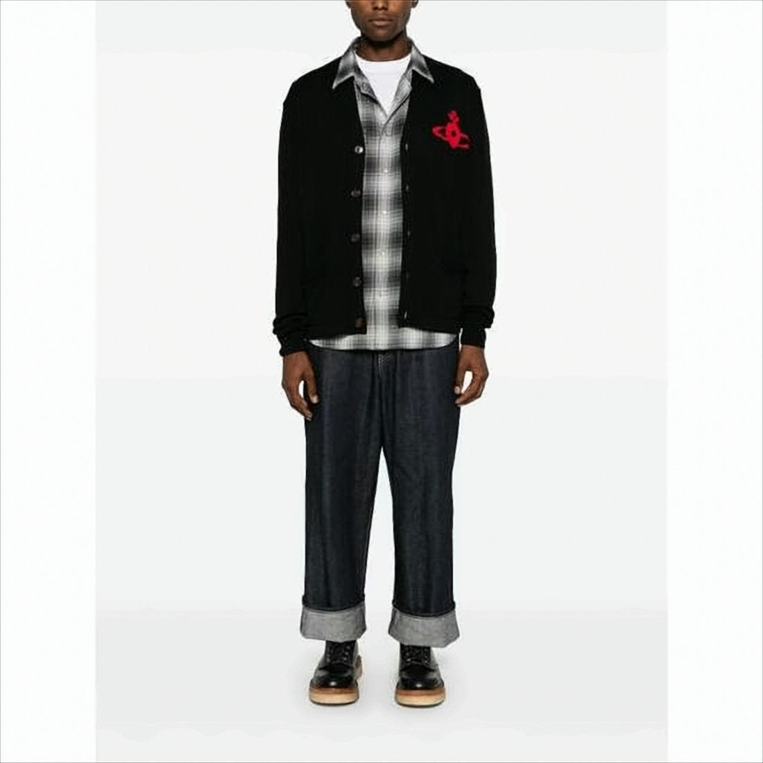 Vivienne Westwood Classic V-Neck Wool Cardigan With Button-Down Front