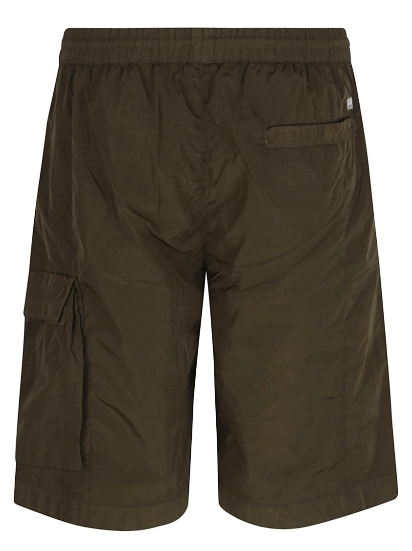 C.P. Company Cargo Shorts With Adjustable Drawstring And Glossy Finish