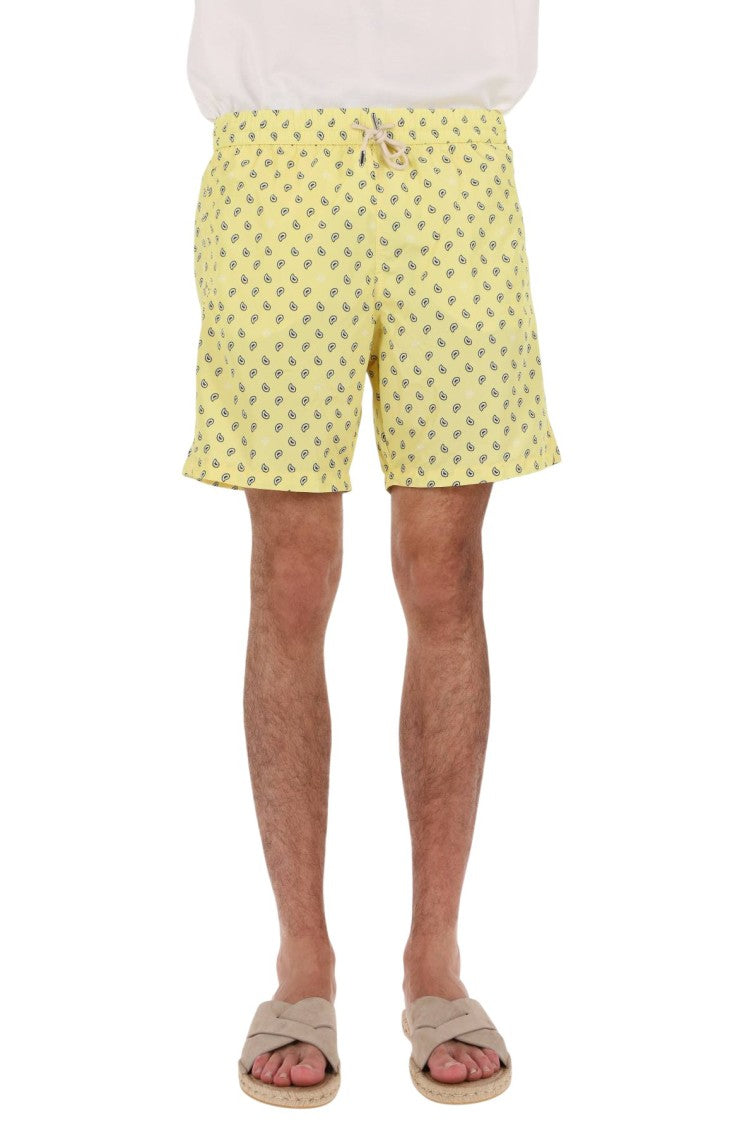 Jacob Cohen Paisley Patterned Swim Shorts With Elastic Waistband