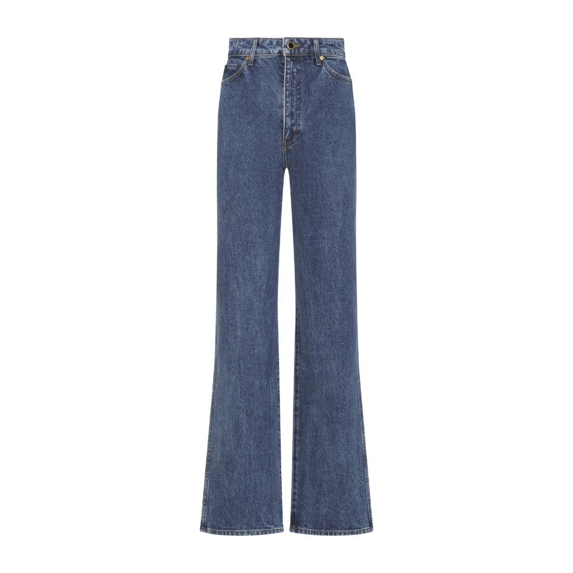 Khaite High-Waisted Straight Leg Denim Jeans