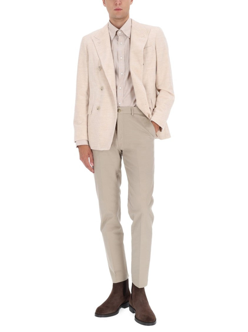 Boss Camel Double-Breasted Beige Blazer