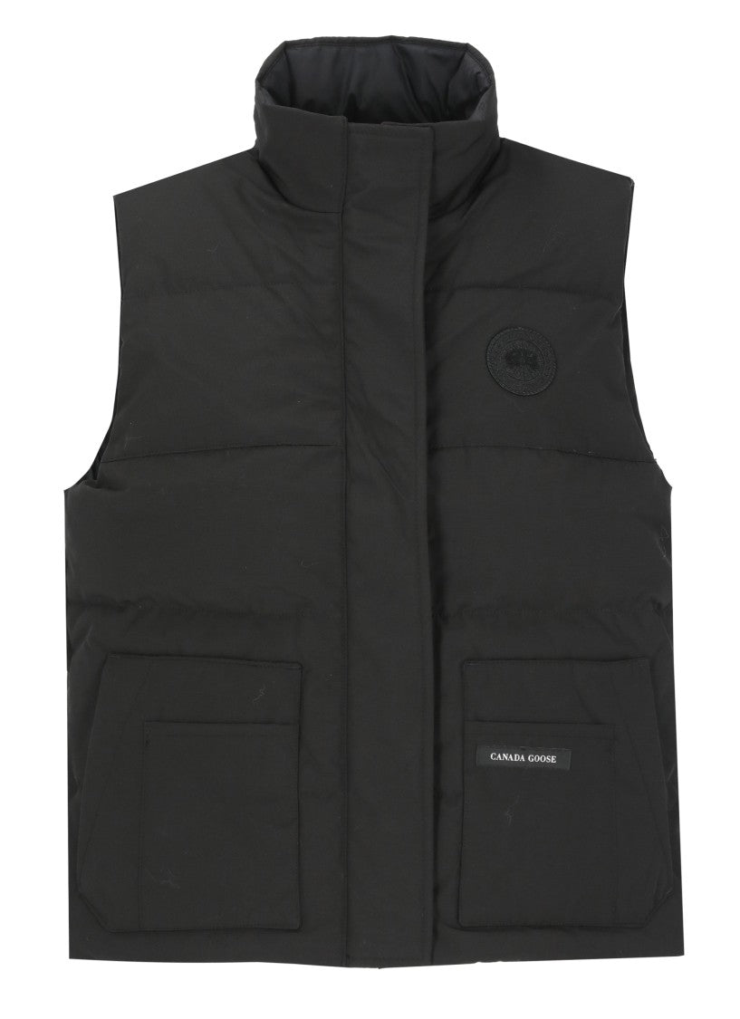 Canada Goose High Neck Padded Sleeveless Coat With Minimalist Design