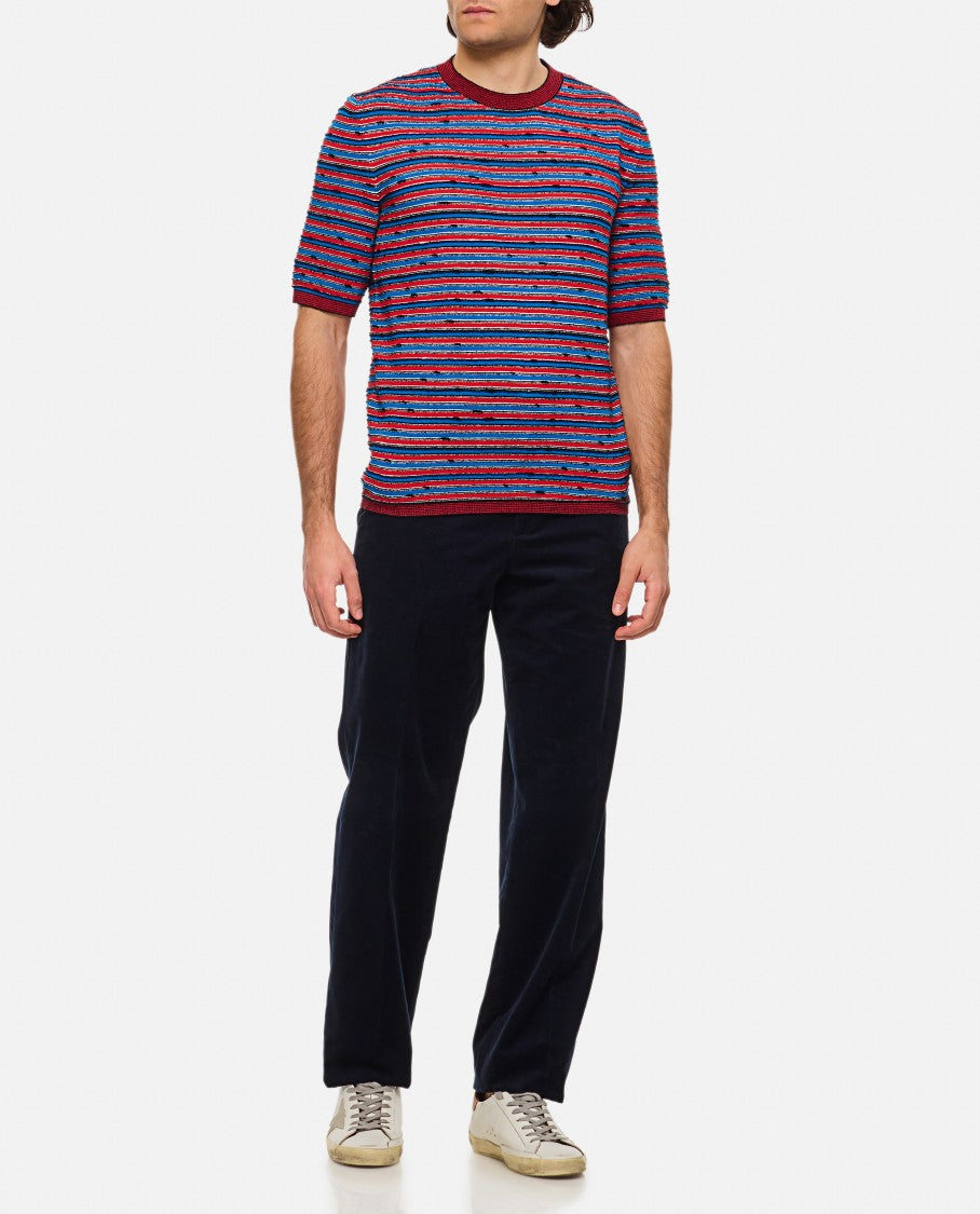 Bottega Veneta Multicolor Striped Crew-Neck T-Shirt