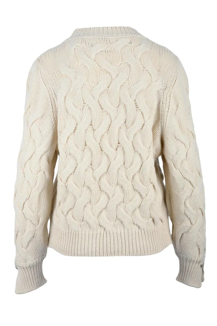 Panicale Cable Knit Sweater - White