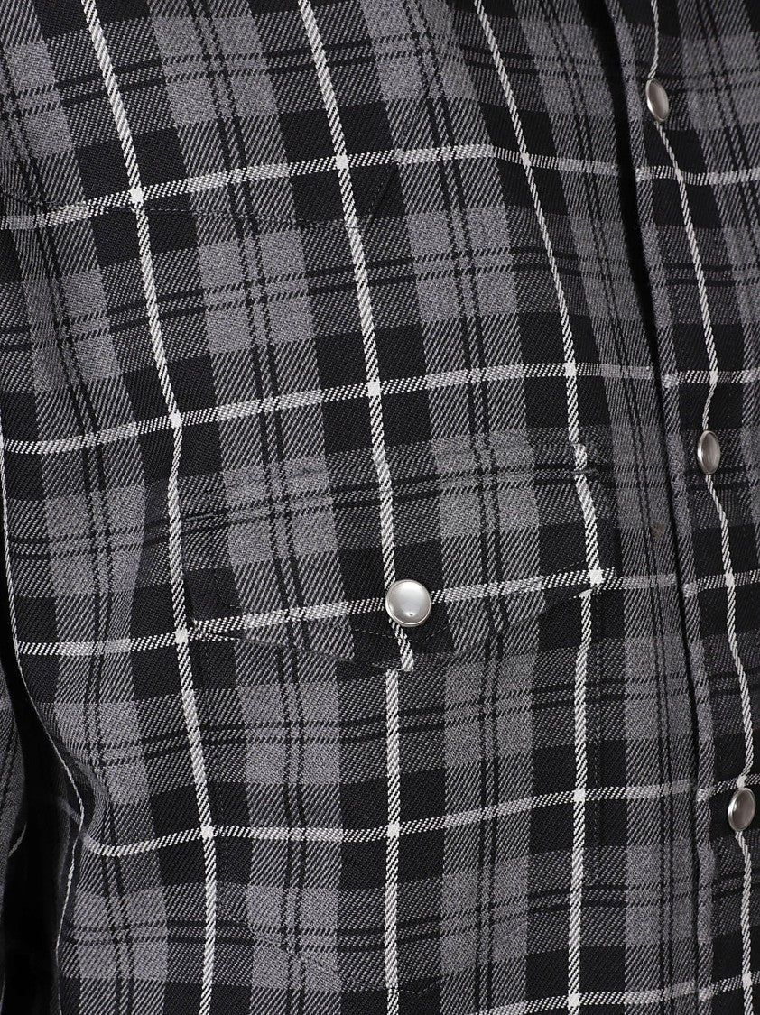 Tom Ford Plaid Pearl-Button Flannel Shirt