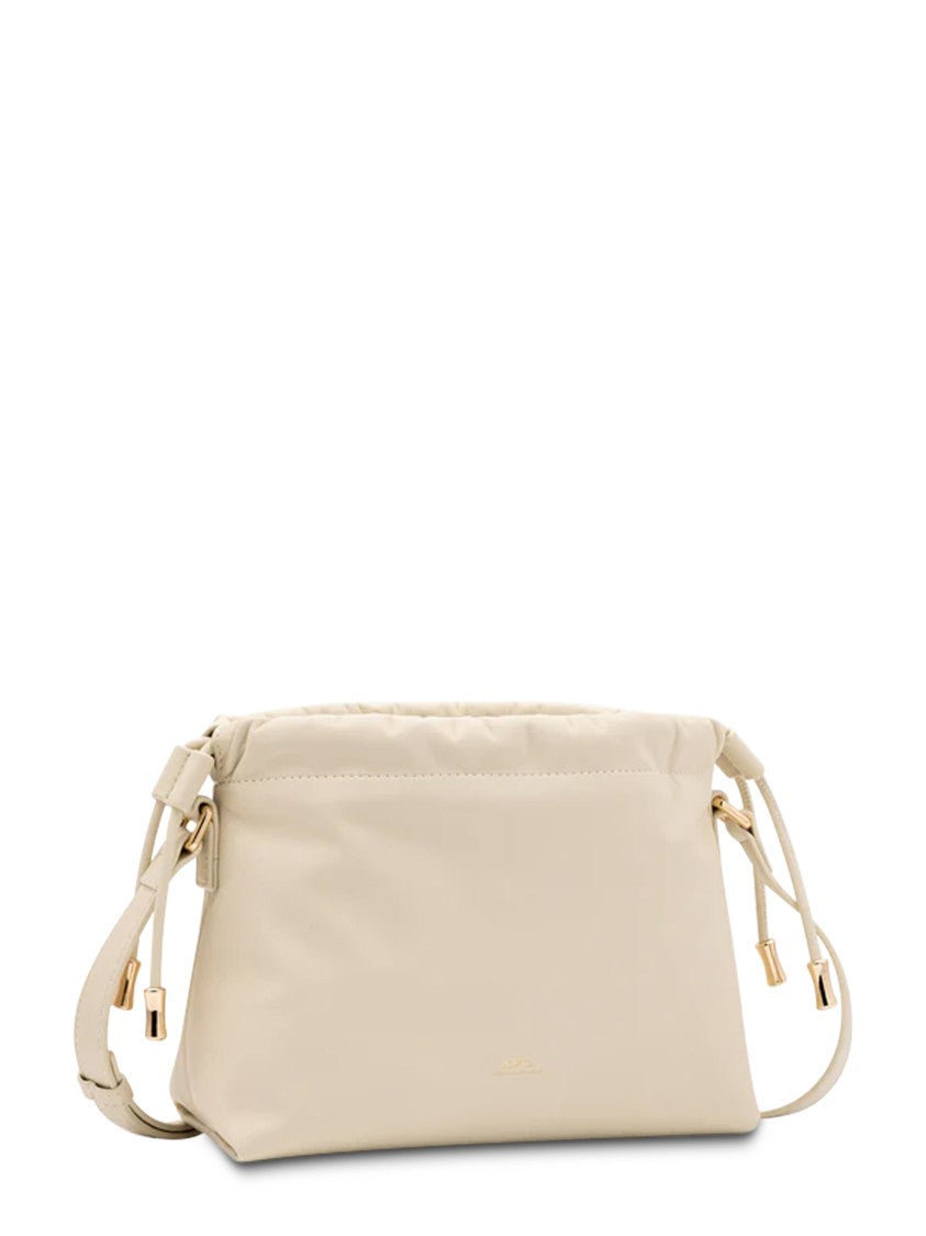 A.P.C. Mini Beige Soft-Structured Bag With Gold-Tone Hardware