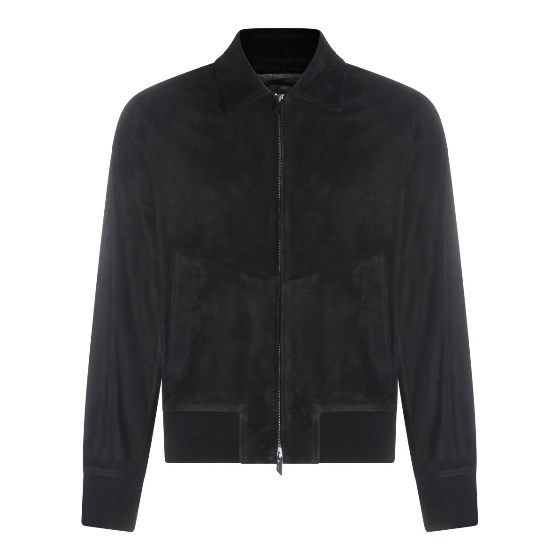 Salvatore Santoro Matte Finish Black Jacket With Classic Collar