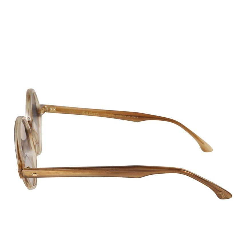 Kador Rondo Gradient Tinted Round Sunglasses With Translucent Frame