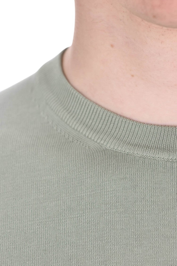 Barba Green Soft Cotton Crewneck Sweater