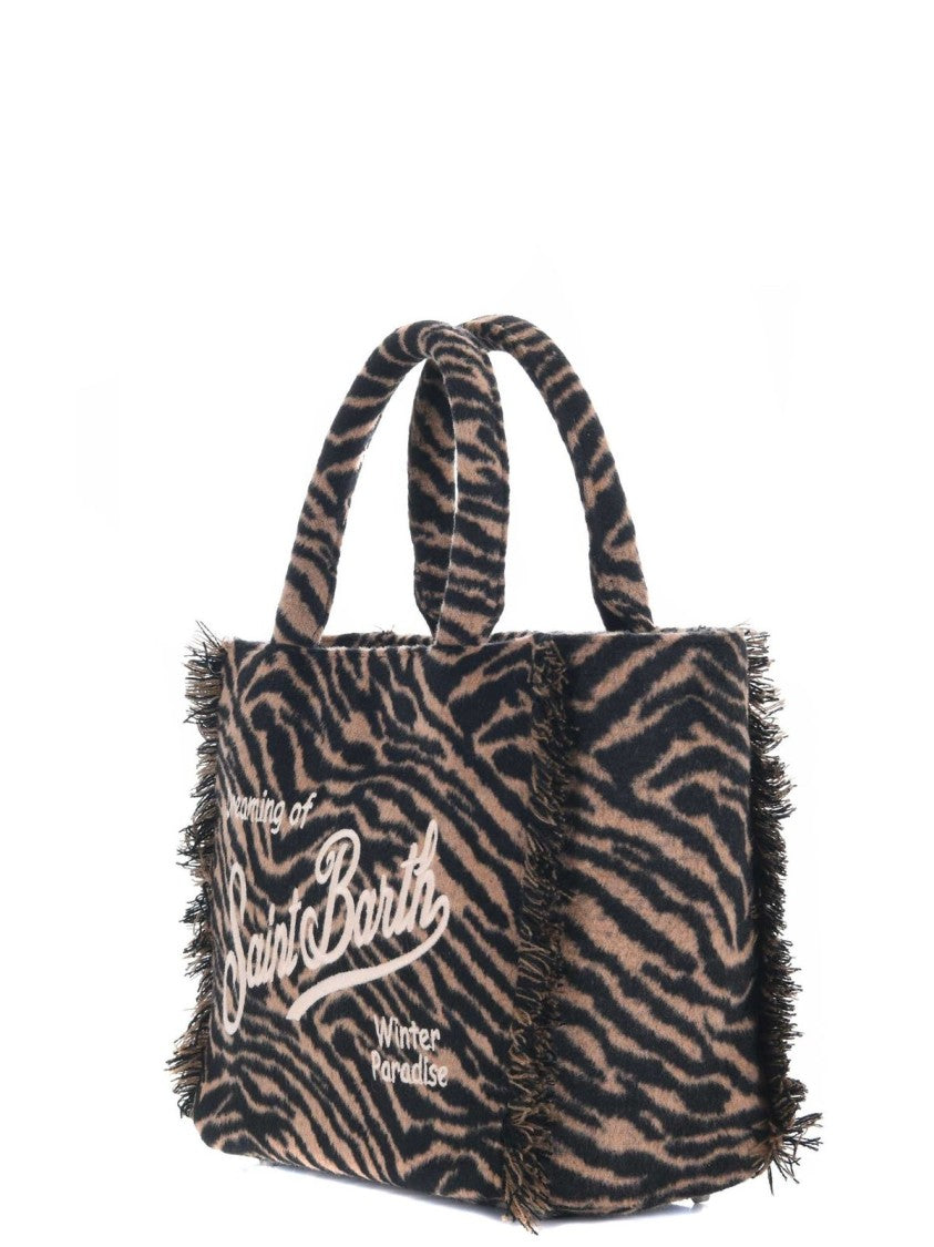 Mc2 Saint Barth Large Tiger Stripe Tote Bag