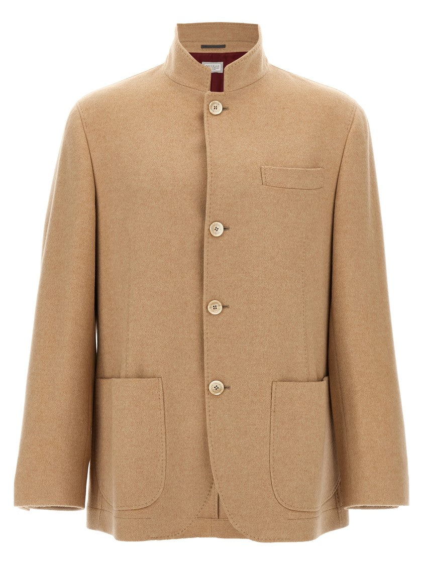 Brunello Cucinelli Unstructured Short Coat In Cashmere