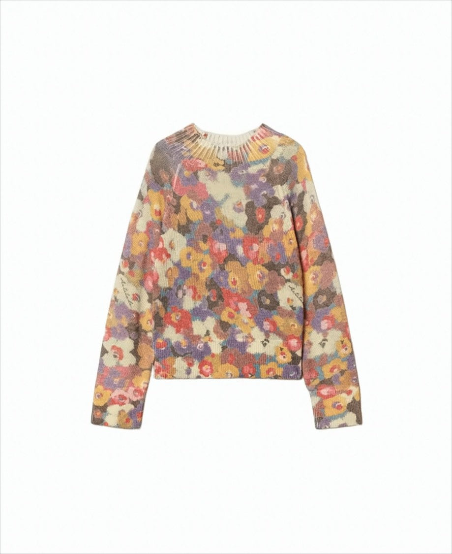Twinset Actitude Multicolor All-Over Flower Sweaters