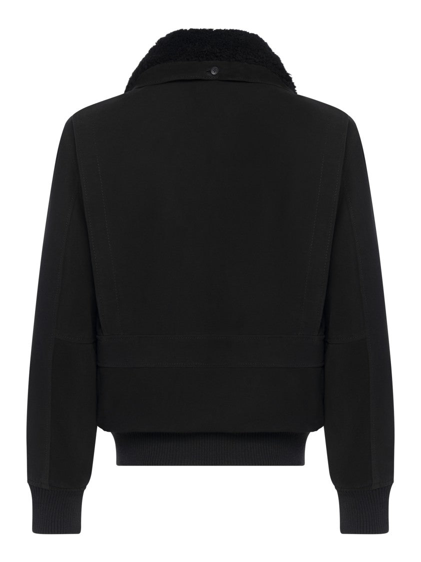 Franzese Collection Water-Repellent Suede Lambskin Bomber Jacket