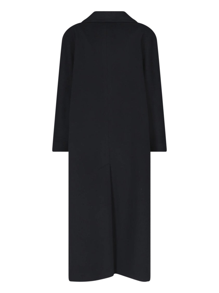 Tagliatore Black Charlize Cashmere Belted Long Coat
