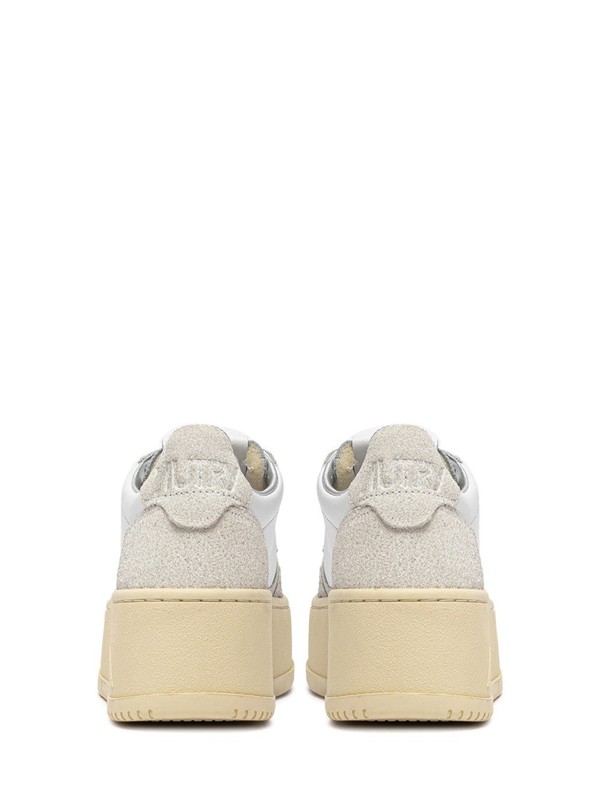Autry White Platform Sneakers With Leather