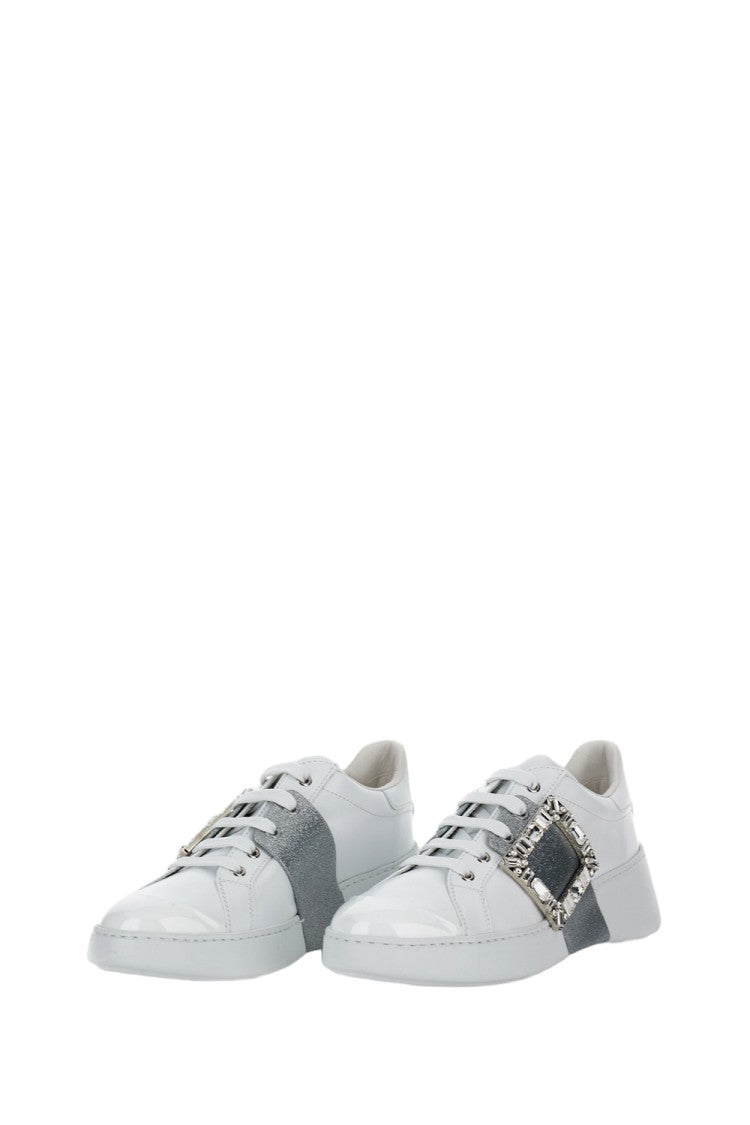 Roger Vivier Classic White Low-Top Sneakers With Design