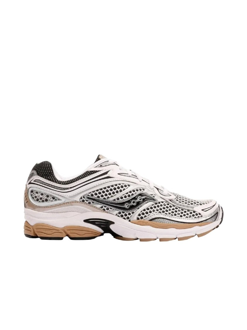 Saucony White/Saddle Progrid Omni 9 Breathable Mesh Sneakers