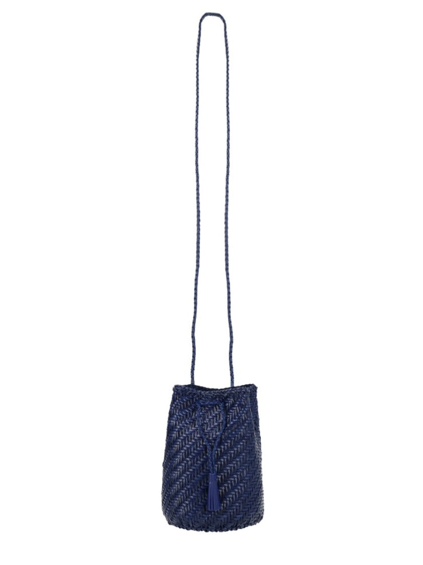 Dragon Diffusion Pompom Double Jump Tan Bucket Bag