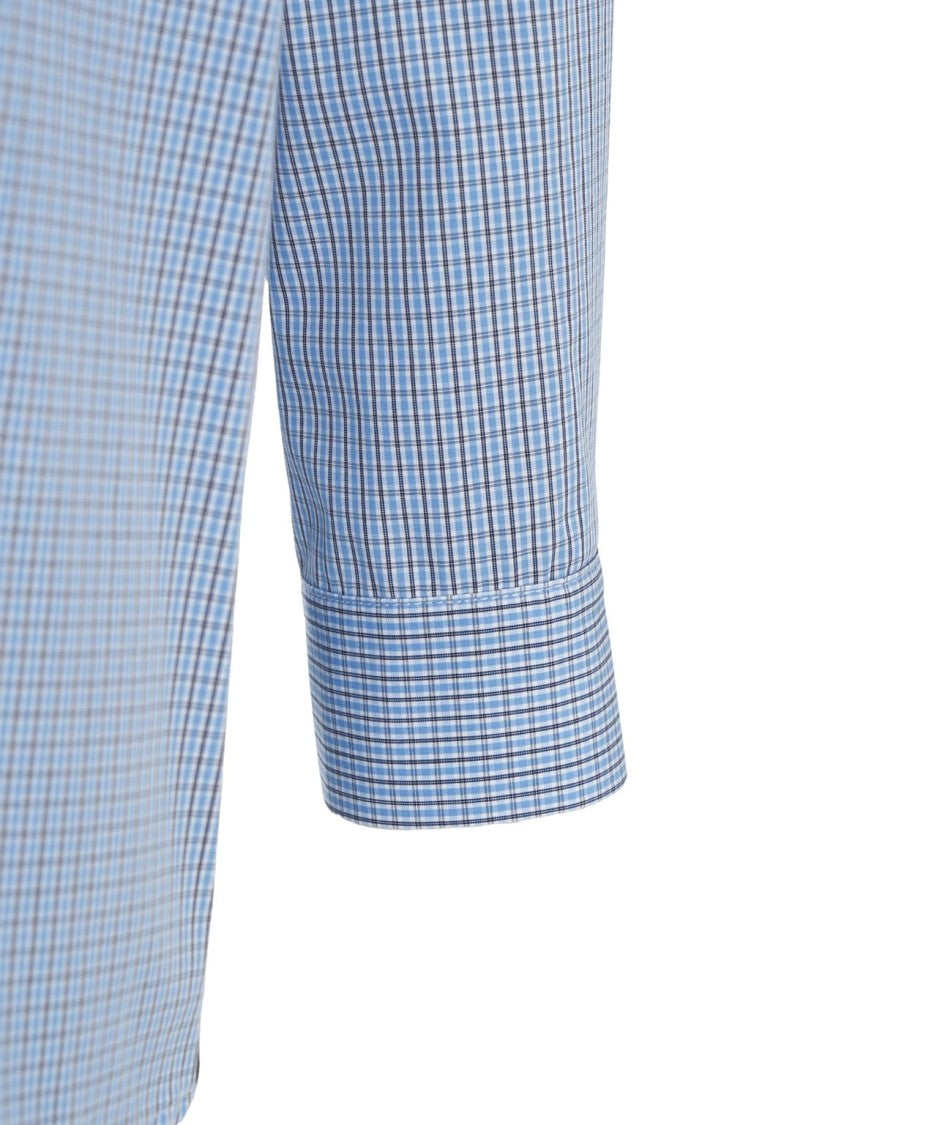 Ottod'ame Oversized Blue Checked Blouse