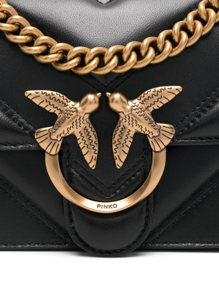 Pinko Quilted Leather Crossbody Bag