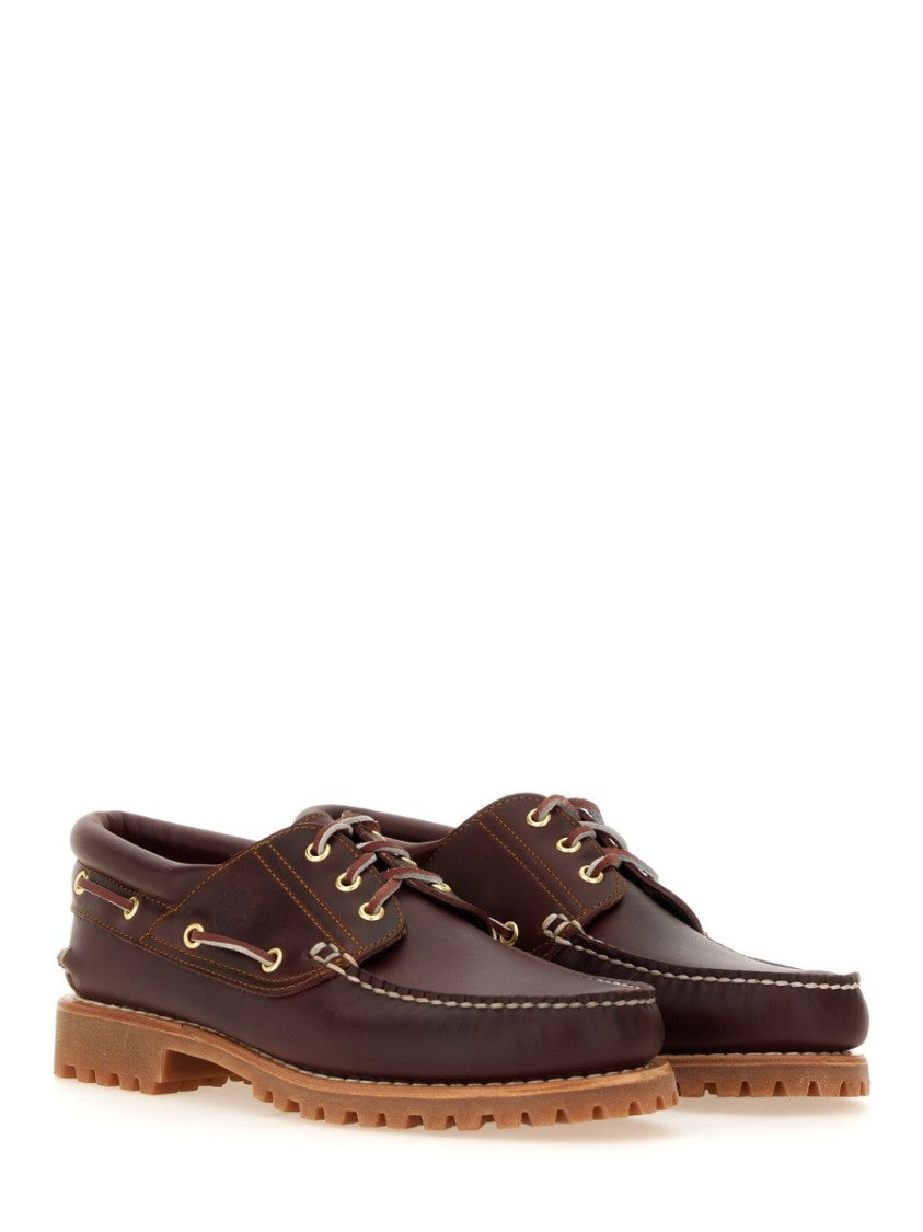 Timberland Rich Brown Padded Collar Boat Loafers
