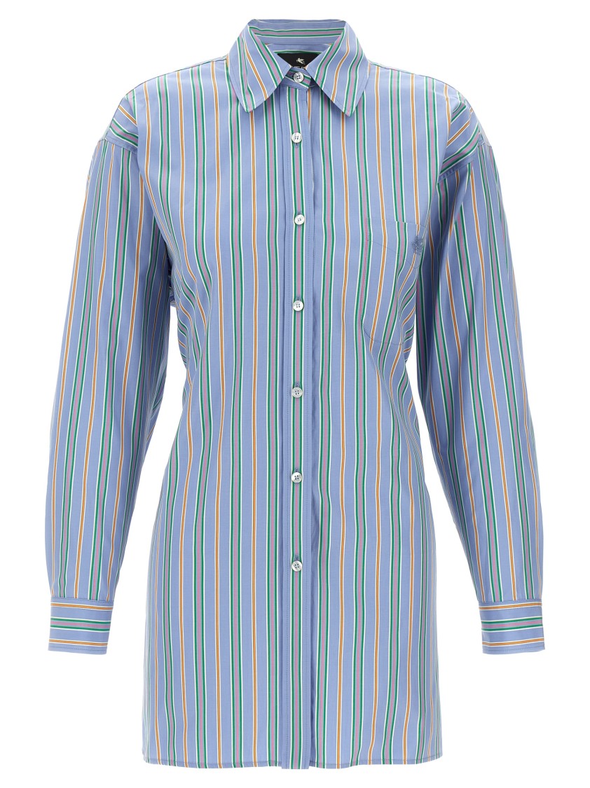 Etro Fitted Stretch Cotton Poplin Shirt