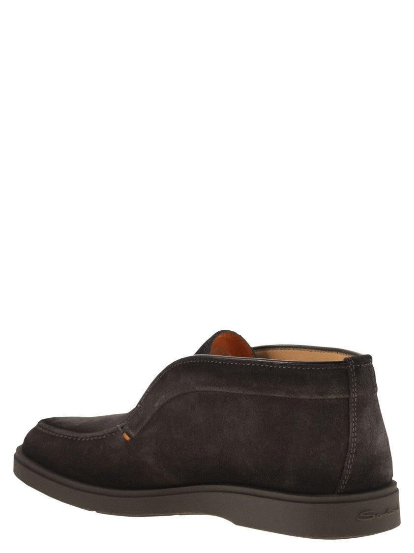 Santoni Suede Leather Desert Boot