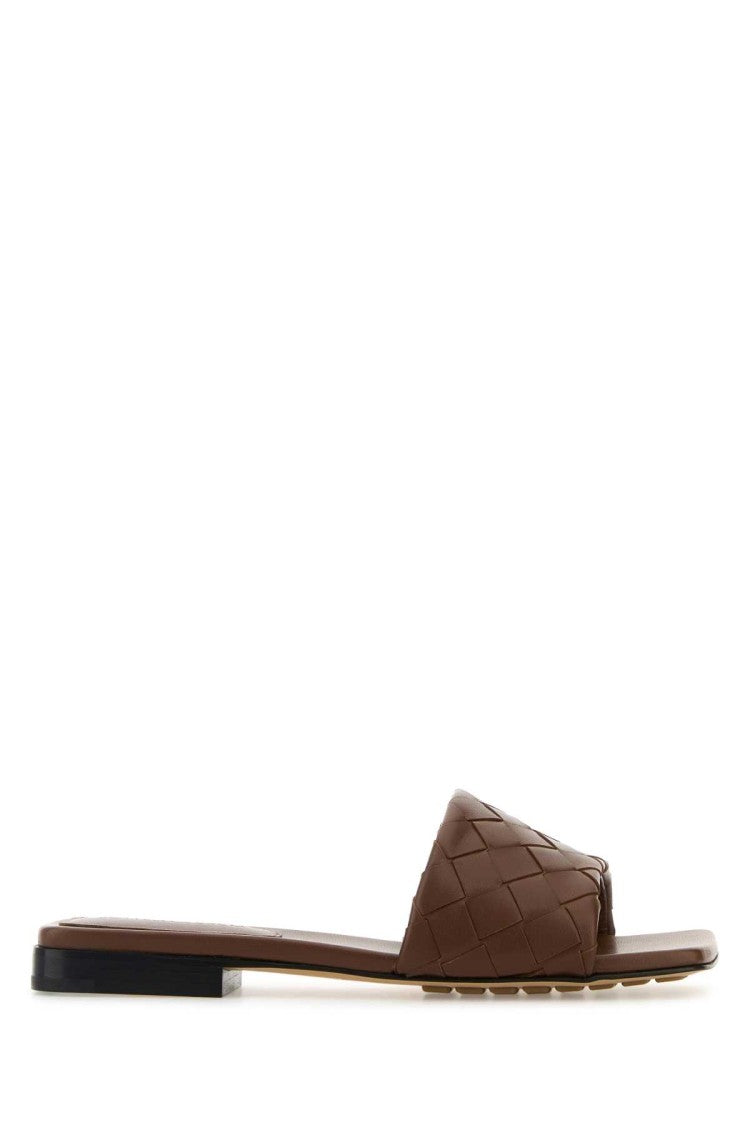 Bottega Veneta Brown Leather Parco Slippers