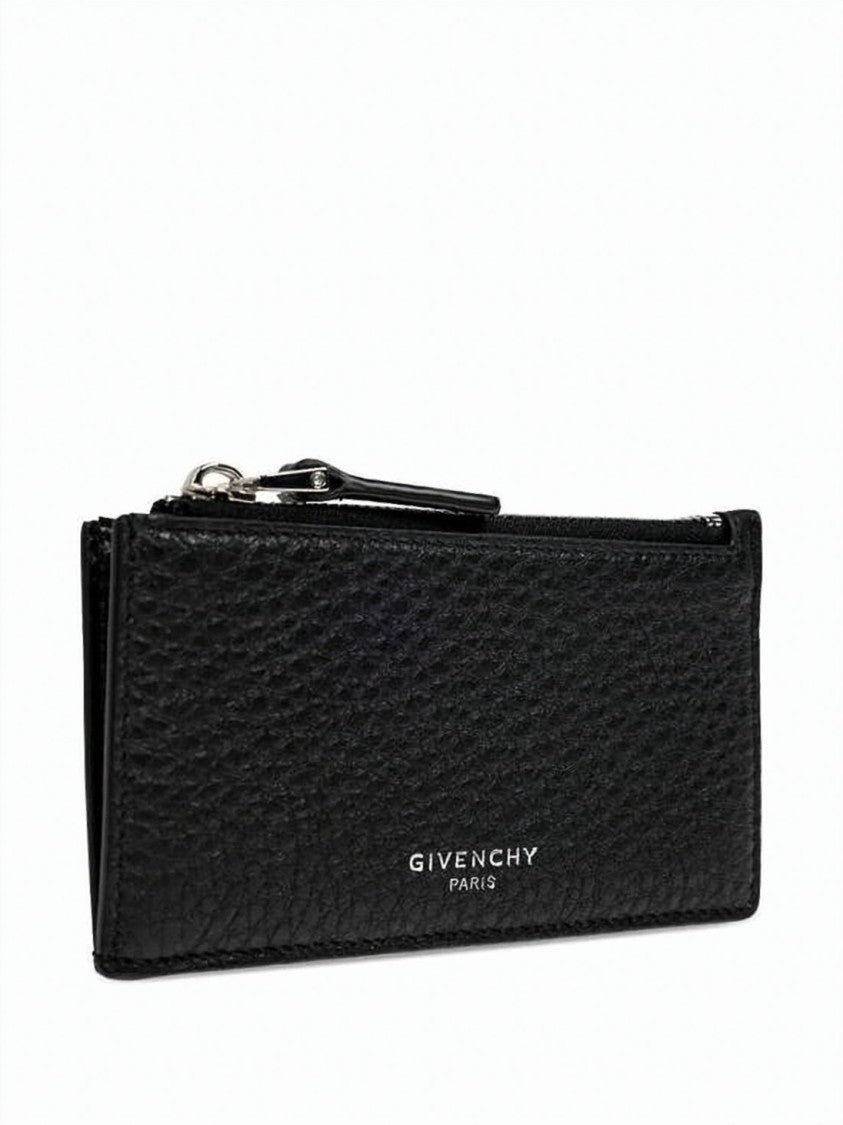 Givenchy Textured Calf Leather Cardholder With Zippered Compartment