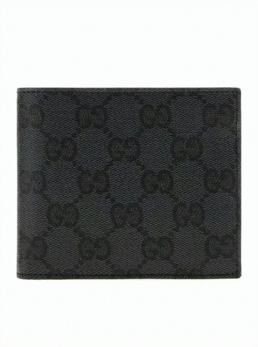 Gucci Textured Canvas Bifold Wallet With Refined Monochrome Design