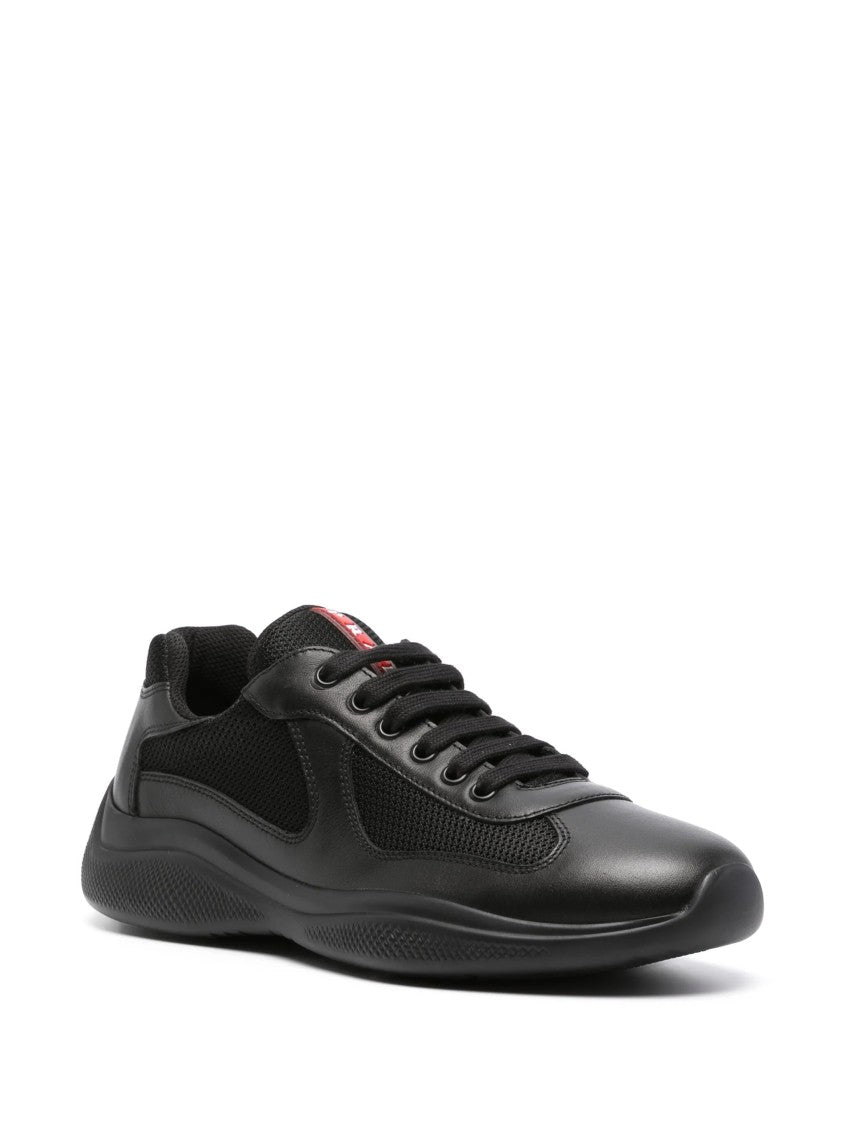Prada Black New America`S Cup Mesh Sneakers