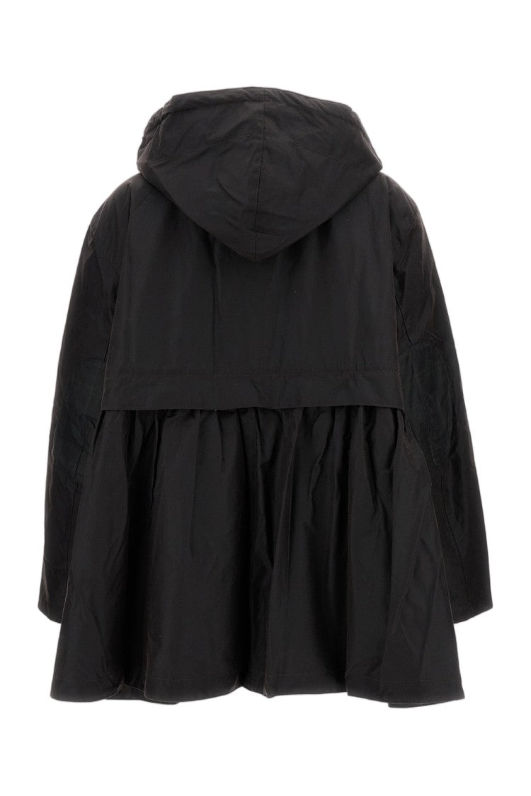 Barbour Barbour X Ganni Waxed Jacket With Ruffled Trim