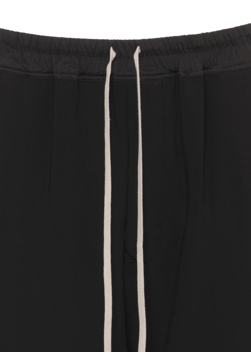 Rick Owens Black Viscose Relaxed-Leg Pants