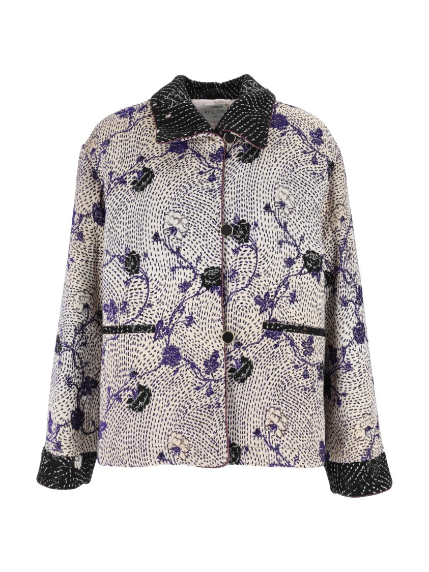 Forte Forte Cherry Blossom Patterned Padded Jacquard Jacket