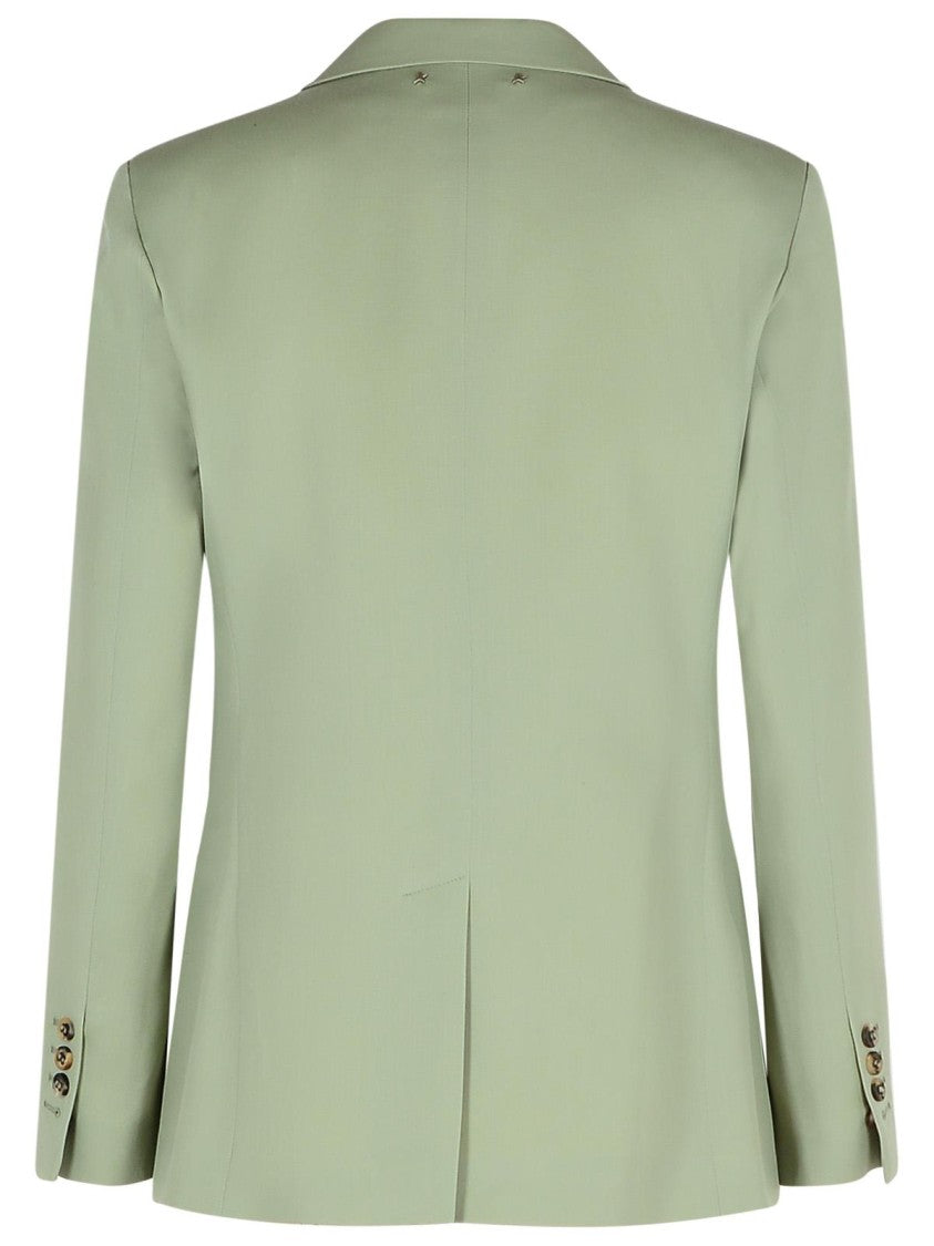 Golden Goose Nima Green Virgin Wool Blazer