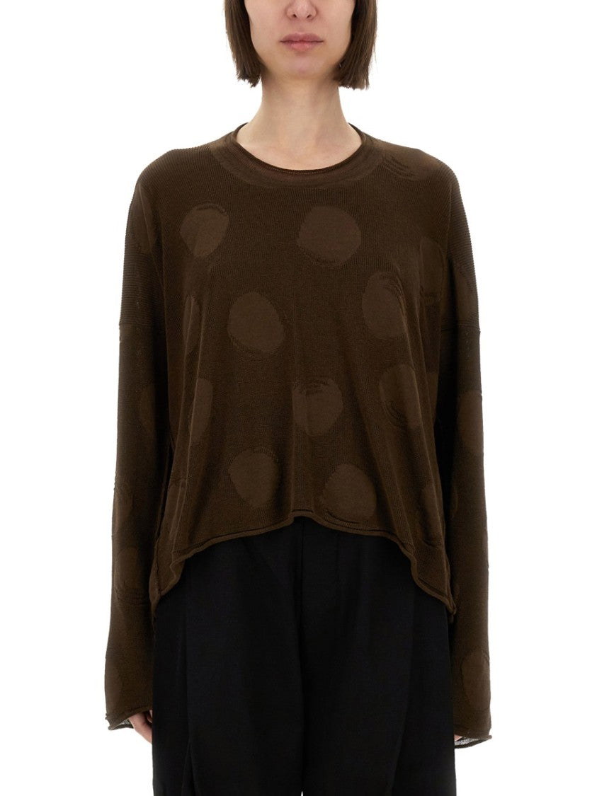 Uma Wang Knit Top With Polka Dot Pattern