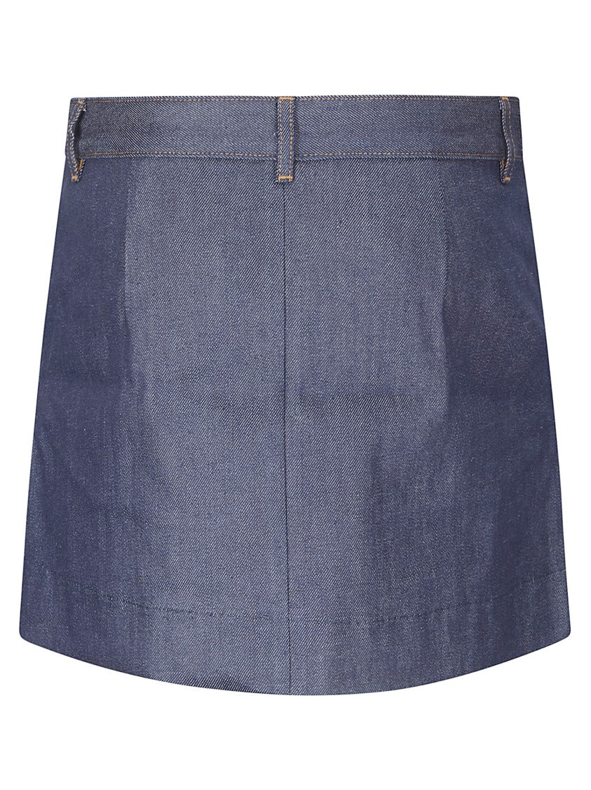 A.P.C. Black Mini Pleated Skirt