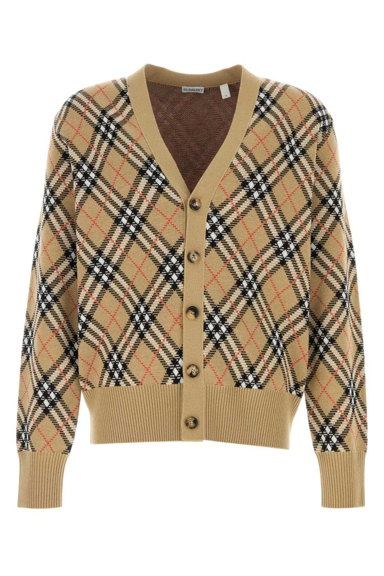 Burberry Embroidered Wool Blend Cardigan